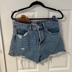 Zara High Rise Blue Jean Shorts Size 10